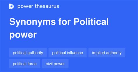 political power synonym.